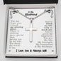 To My Husband Cross Necklace Gift, Anniversary Gift, Christian Cross Necklace for Husband