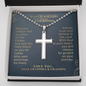 Personalized  To Our Grandson On Your First Communion Cross Necklace Gift, From Grandparents Engraved Cross First Communion Gift