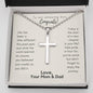 To Our Amazing Son, Congrats Personalized Cross Necklace | Son's Graduation Gift | High School, College, University Graduation Gift