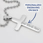 To My Dog Dad Until We Meet Again Personalize Cross Necklace | Loss of Dog memorial Necklace For Him | Dog loss Gifts | Rainbow Bridge Dog | Pet Sympathy Gift