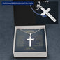 To My Little Brother Personalized Cross Necklace Gift, Gift For Little Brother from Big Brother, Graduation Gift For Brother, Birthday Gift for Younger Brother