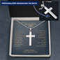 To Our Amazing Son Live Your Dreams Cross Necklace | Gift for Son from Mom & Dad | Son Christmas Gift, Birthday, Communion, Graduation Gift