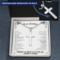 To Our Grandson, Trust His Plan Cross Necklace | Gift from Grandma & Grandpa to Grandson, Grandson Birthday, Communion, Deployment, Graduation