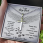 To My Dog Dad Until We Meet Again Personalize Cross Necklace | Loss of Dog memorial Necklace For Him | Dog loss Gifts | Rainbow Bridge Dog | Pet Sympathy Gift