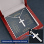 To My Little Brother Personalized Cross Necklace Gift, Gift For Little Brother from Big Brother, Graduation Gift For Brother, Birthday Gift for Younger Brother