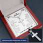 To My Husband Cross Necklace Gift, Anniversary Gift, Christian Cross Necklace for Husband