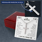 To My Husband Cross Necklace Gift, Anniversary Gift, Christian Cross Necklace for Husband