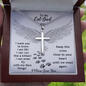 To My Cat Dad Until We Meet Again Personalize Cross Necklace | Loss of Cat memorial Necklace For Him | Cat loss Gifts | Rainbow Bridge Cat | Pet Sympathy Gift