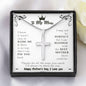 TO MY MOM, YOU ARE MY BLESSING PERSONALIZED CROSS NECKLACE