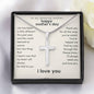 To My Amazing Mother, I'll Always Love You Mother's Day Prayer Cross Necklace w. Engraving