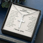 Mother's Day Prayer Cross Necklace w. Engraving