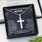 Personalized In Loving Memory Of Your Amazing Mother Cross Necklace Chain Link | Mom Memorial Necklace | Loss of Mother Gift | Mother Loss Sympathy Gift