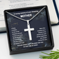 Personalized Mom Memorial Cross Necklace Chain Link | Loss of Mother Gift | Mother Loss Sympathy Gift | Mother Memorial Gift