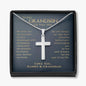 To Our Grandson on your 18th Birthday, Live Your Dreams Cross Necklace | Gift for Grandson from Grandmother & Grandfather | Grandson Birthday, Graduation, Christmas Gift