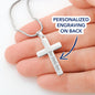 Customized To Our Grandson Live Your Dreams Cross Necklace