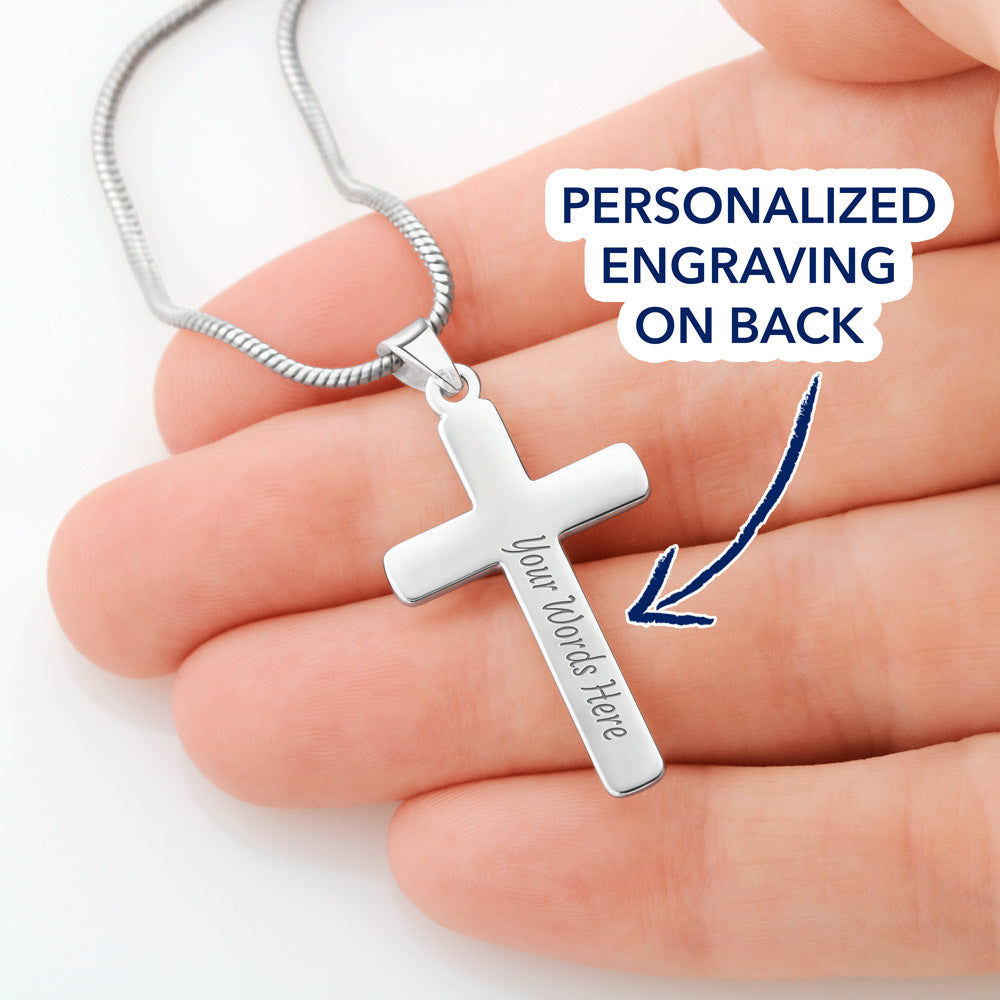 Loss of Baby, Baby Memorial Personalized Cross Necklace | Loss of Baby Sympathy Gift |Miscarriage Sympathy Gift