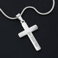 To My Amazing Mother, I'll Always Love You Mother's Day Prayer Cross Necklace w. Engraving
