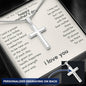 To My Amazing Mother, Blessed To Have You Mother's Day Prayer Cross Necklace w. Engraving