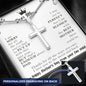 Dear Mom, Personalized Blessed With The Best Mother Cross Necklace