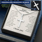 To My Amazing Mother, Mother's Day I Said A Prayer Cross Necklace w. Engraving