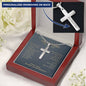 To Our Grandson on your 18th Birthday, Live Your Dreams Cross Necklace | Gift for Grandson from Grandmother & Grandfather | Grandson
