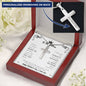 TO MY MOM, YOU ARE MY BLESSING PERSONALIZED CROSS NECKLACE