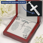 Personalized To my Friend, Through Thick & Thin Cross Necklace|  Motivational Gift| Encouragement Cross Gift