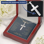 To My Little Brother Engraved Cross Necklace Gift, Gift For Little Brother from Sister, Graduation Gift, Birthday Gift For Brother