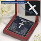 Personalized In Loving Memory Of Your Amazing Mother Cross Necklace Chain Link | Mom Memorial Necklace | Loss of Mother Gift | Mother Loss Sympathy Gift