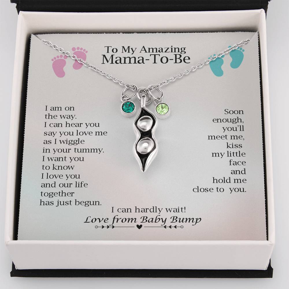 To My Amazing Mama To Be Pea To Your Pod Necklace | Mama to be gift for mom to be | Necklace for Expecting Mom Gifts for Mama to be Pregnancy Gifts