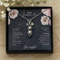 Peas in a Pod Necklace, To My Beautiful Mom From Daughter  - Birthstones Peas In A Pod Necklace - Mother's Day Necklace