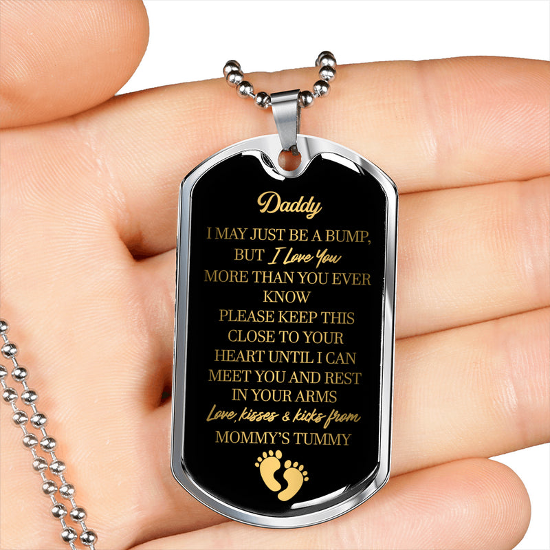 "Daddy to Be" Luxury Military Necklace