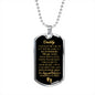 "Daddy to Be" You'Re My Superhero Luxury Military Necklace w. Engraving