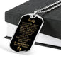 Funny "Daddy To Be" from Grumpy Baby Bump w. ENGRAVING Military Necklace