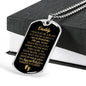 "Daddy to Be" You'Re My Superhero Luxury Military Necklace w. Engraving