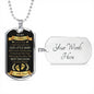 Marrying You Was The Best Decision - To My Husband Military Dog Tag