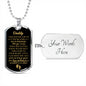 "Daddy to Be" You'Re My Superhero Luxury Military Necklace w. Engraving