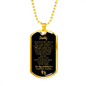 Funny "Daddy To Be" from Grumpy Baby Bump w. ENGRAVING Military Necklace