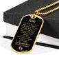 Funny "Daddy To Be" from Grumpy Baby Bump w. ENGRAVING Military Necklace