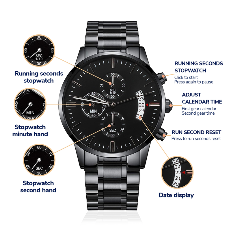 Best Man Gift Chronograph Watch, Best Man Watch, Groomsmen Gifts, Best Man Proposal, Unique Best Man Wedding Gift