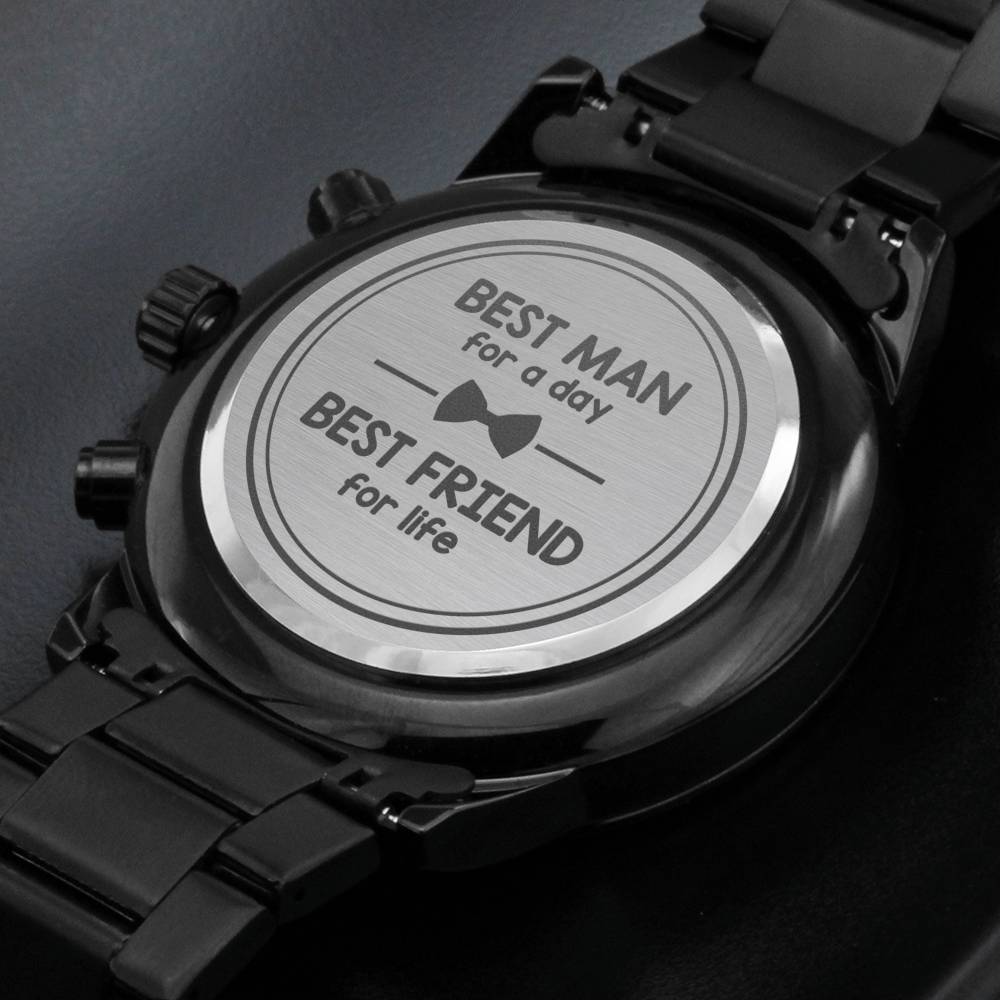 Best Man Gift Chronograph Watch, Best Man Watch, Groomsmen Gifts, Best Man Proposal, Unique Best Man Wedding Gift