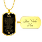 Funny "Daddy To Be" from Grumpy Baby Bump w. ENGRAVING Military Necklace