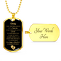 "Daddy to Be" w. ENGRAVING - Military Necklace (FREE US Shipping)