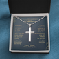 Custom To Our Grandson On Your First Communion Cross Necklace Gift, From Grandparents First Communion Gift