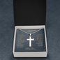 Custom To Our Grandson On Your First Communion Cross Necklace Gift, From Grandparents First Communion Gift