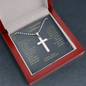 Custom To Our Grandson On Your First Communion Cross Necklace Gift, From Grandparents First Communion Gift