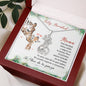 Mama Te Amo De Tu Panza, Feliz Navidad Giraffe Necklace | Regalo de Navidad Para Nueva Mami
