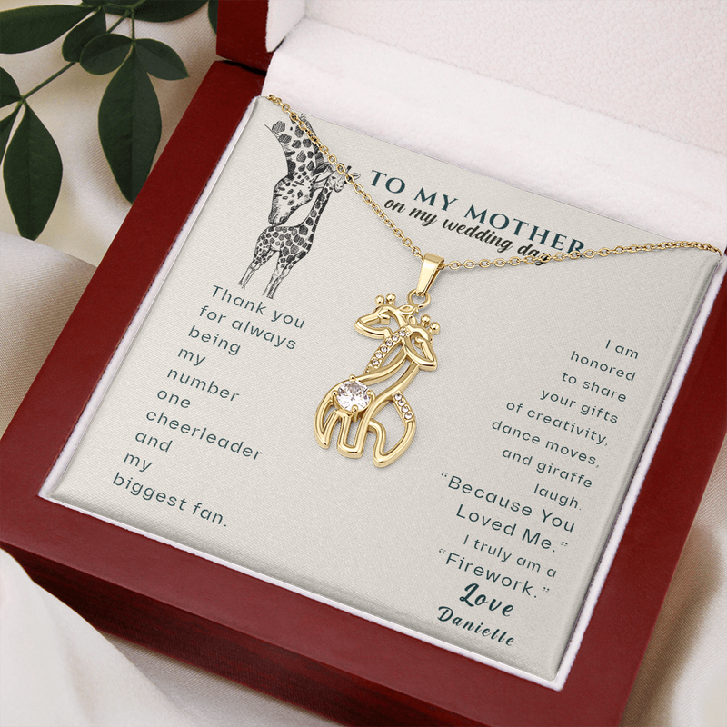 Custom Order To My Mother On My Wedding Day Giraffe Necklace