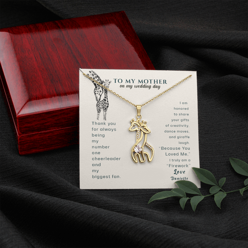 Custom Order To My Mother On My Wedding Day Giraffe Necklace