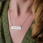 Wedding Date Roman Numeral Necklace, Anniversary Gift From Husband, Small Bar Necklace, Roman Numeral Date Necklace, Custom Necklace, Gift For Her, Engagement Gift